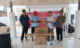 Penyerahan Barang perlengkapan Program PROBEBAYA (Sapras) ke Ketua RT sindang sari.